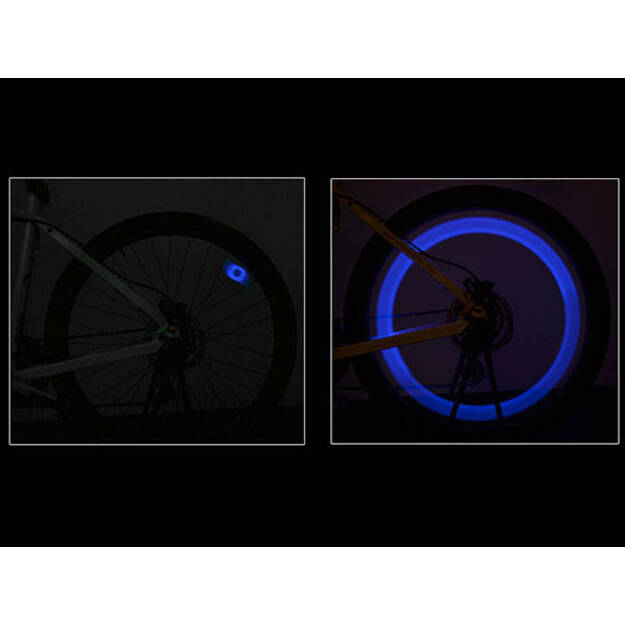 Velosipēdu riteņu gaisma LED BLUE