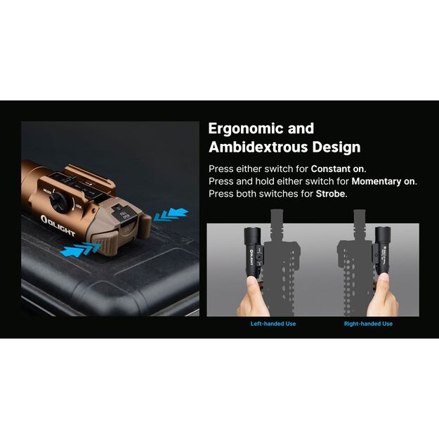 Olight PL Turbo Valkyrie Black, 800 lūmenu lukturītis