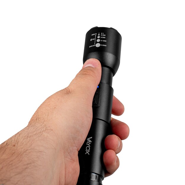 Vayox uzlādējams lukturītis 800lm 20W LED VA0180