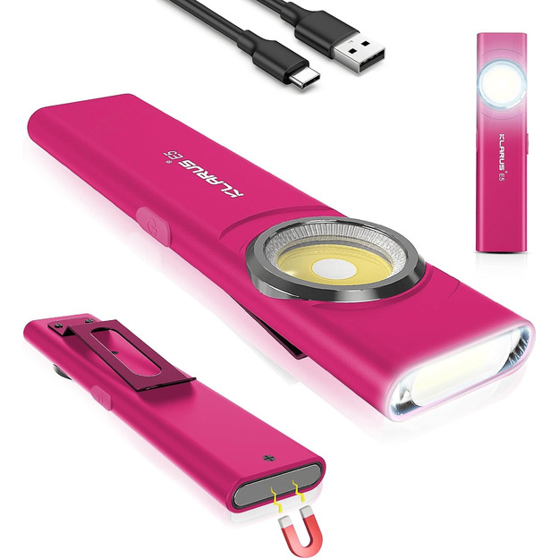 KLARUS E5 magnetic EDC flashlight, pink