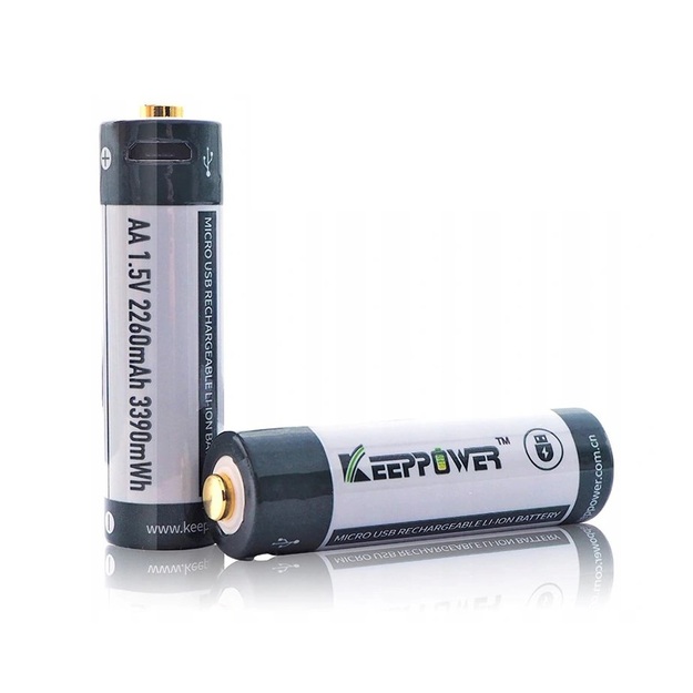 KEEPPOWER ICR14500-226PCM 2260mAh 1,5V Li-ION USB akumulators, 2 gab. P1450U2