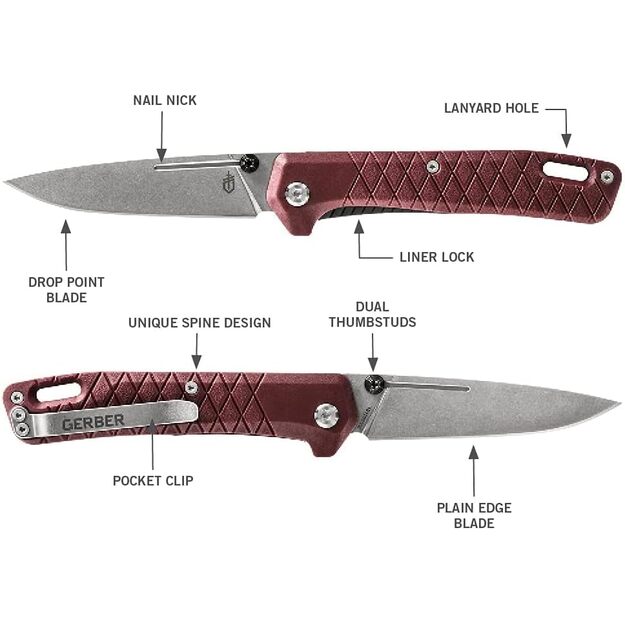 Gerber Zilch - Drab Red knife 31-004069