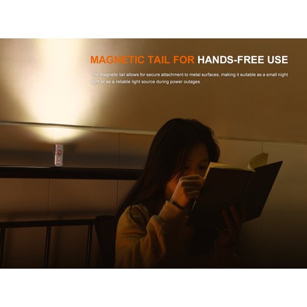 Fenix E06R lukturītis: balta gaisma + UV 365nm gaisma + sarkans lāzers