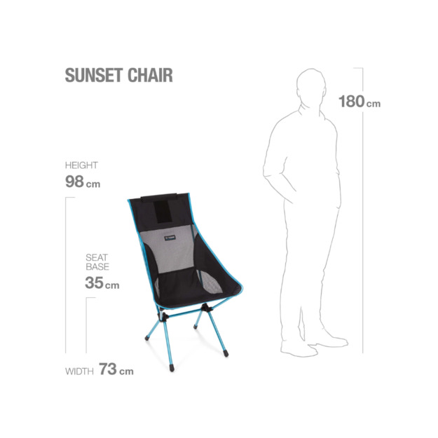 Helinox Sunset krēsls Black R2 - Bē&scaron;s