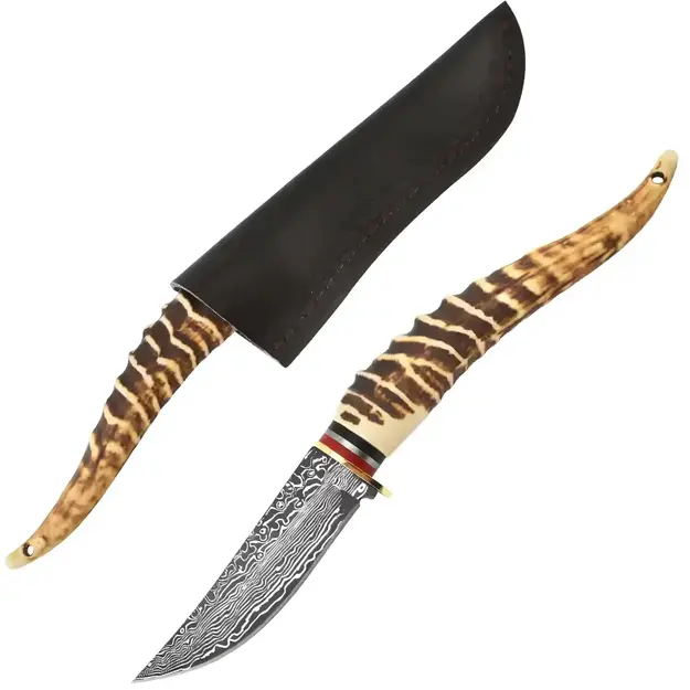 Нож с рукоятью из имитации рога