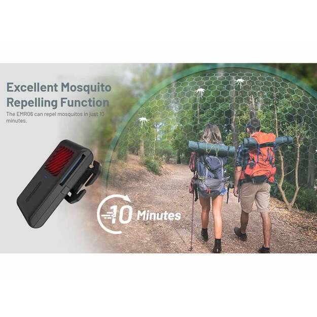 Nitecore EMR06 - moskītu atbaidī&scaron;anas līdzeklis, integrēta uzlādējama baterija, desert tan