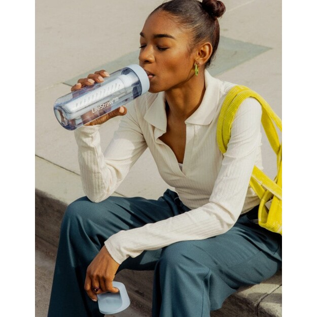 Дорожная бутылка LifeStraw Go 2.2 с фильтром 650 мл. Icelandic Blue LGV422BLWW
