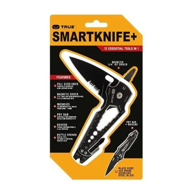 True Utility SmartKnife+ Multi-Tool, 18-in-1 TU6869