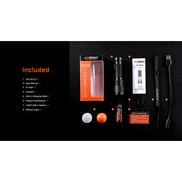 AceBeam TAC AA V2.0 Red Flashlight