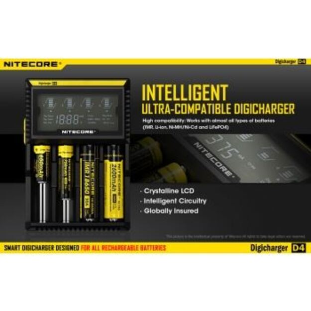 Nitecore Digicharger D4 lādētājs