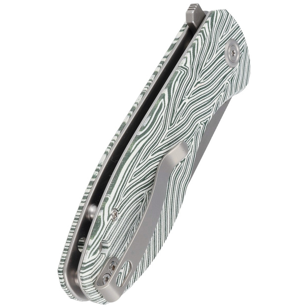 Kubey saliekamais nazis Master Chief White Green G10, Bead Blast AUS-10, ražotājs Keanu Alfaro (KU358B)