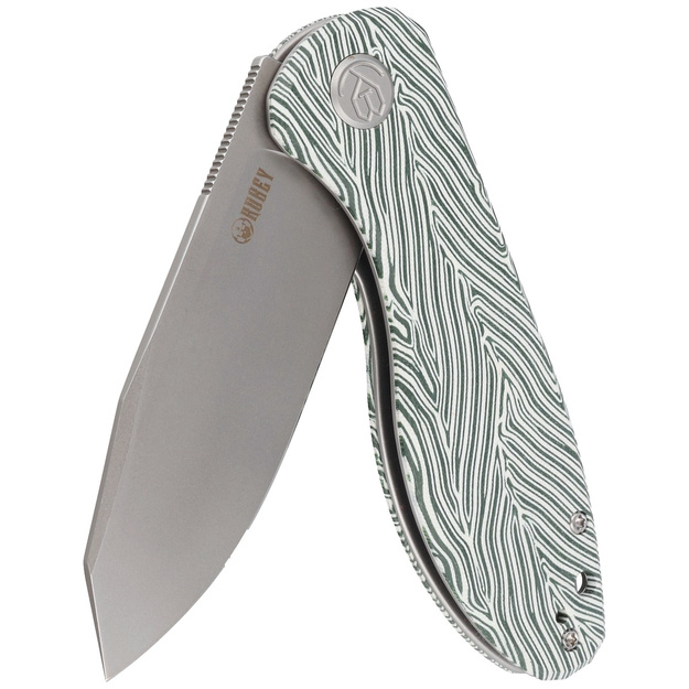 Kubey saliekamais nazis Master Chief White Green G10, Bead Blast AUS-10, ražotājs Keanu Alfaro (KU358B)