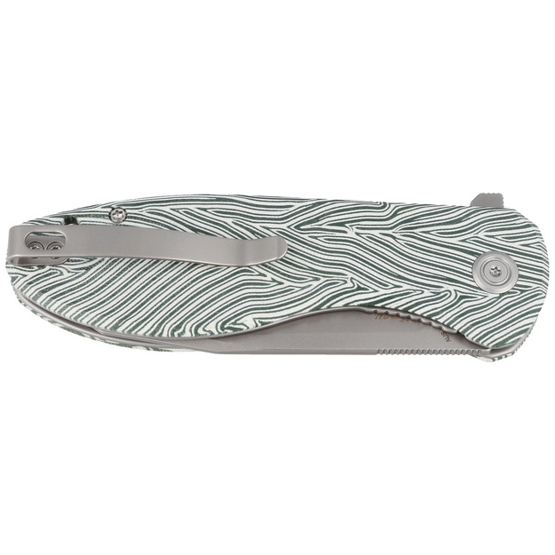 Kubey saliekamais nazis Master Chief White Green G10, Bead Blast AUS-10, ražotājs Keanu Alfaro (KU358B)