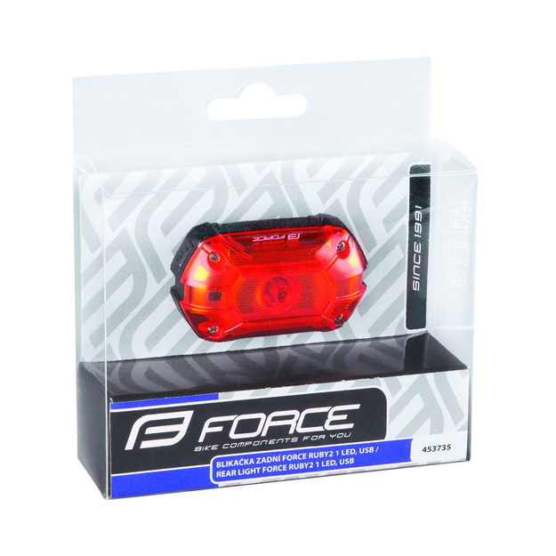 Aizmugures apgaismojums FORCE RUBY2 25L, 1LED USB