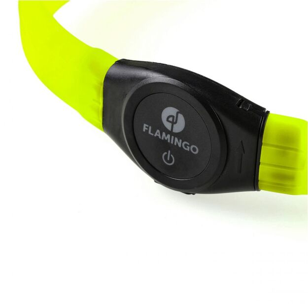Flamingo Jumbo yellow dog collar