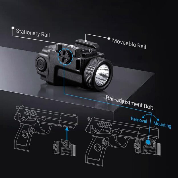 Nextorch WL14 ieroču zibspuldze - 500 lūmeni