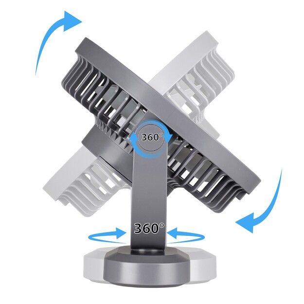 Vayox mobilais uzlādējamais ventilators ar apgaismojumu VA0338G