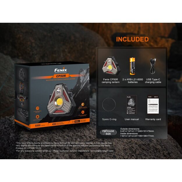 Fenix ​​​​​​CP50R LED kempinga apgaismojums ar USB savienojumu
