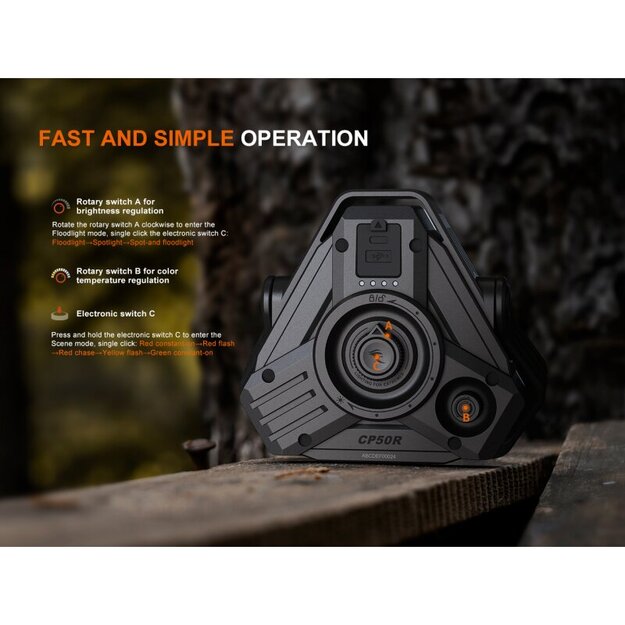 Fenix ​​​​​​CP50R LED kempinga apgaismojums ar USB savienojumu