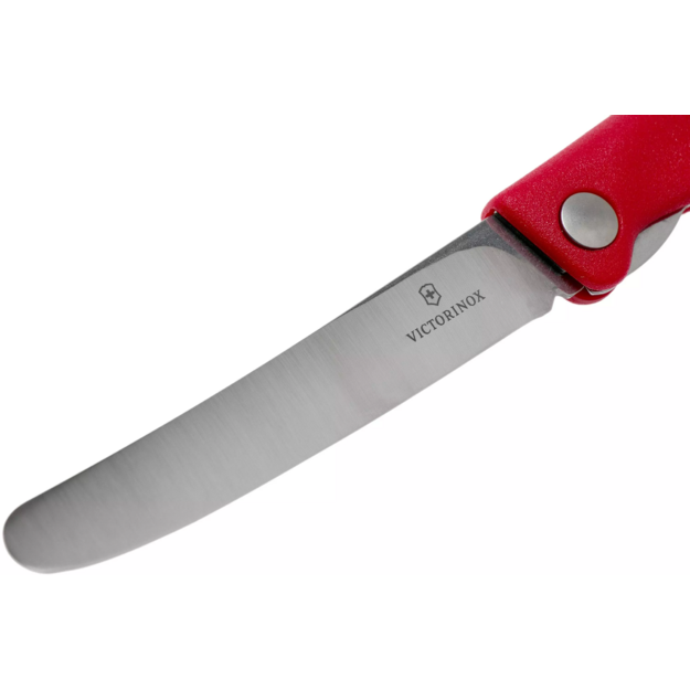 Victorinox red folding kitchen knife - smooth blade with rounded tip 6.7801.FB