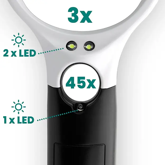 everActive MG-01 Palielināmais stikls ar LED fona apgaismojumu