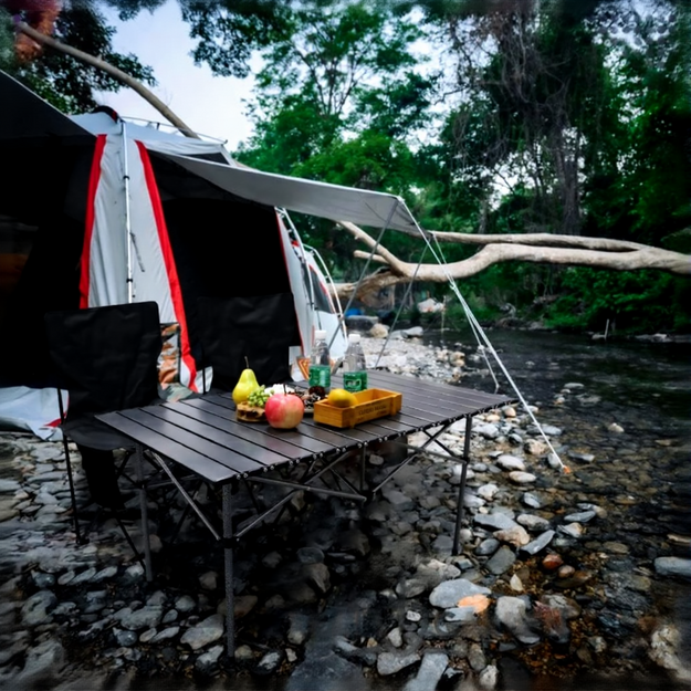 Saliekams tūrisma ceļojumu galds
