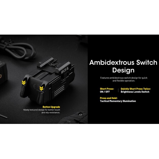 Nitecore NPL25 GL UHi 25 LED 900 lumens weapon light + green laser