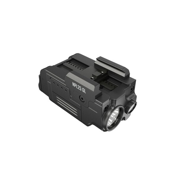 Nitecore NPL25 GL UHi 25 LED 900 lūmenu ieroča lukturis + zaļ&scaron; lāzers