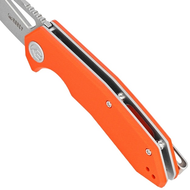 Kubey Vagrant Orange folding knife G10, Sand Blasted 14C28N by Maksim Tkachuk (KU291L)