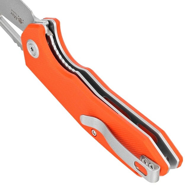 Kubey Vagrant Orange folding knife G10, Sand Blasted 14C28N by Maksim Tkachuk (KU291L)