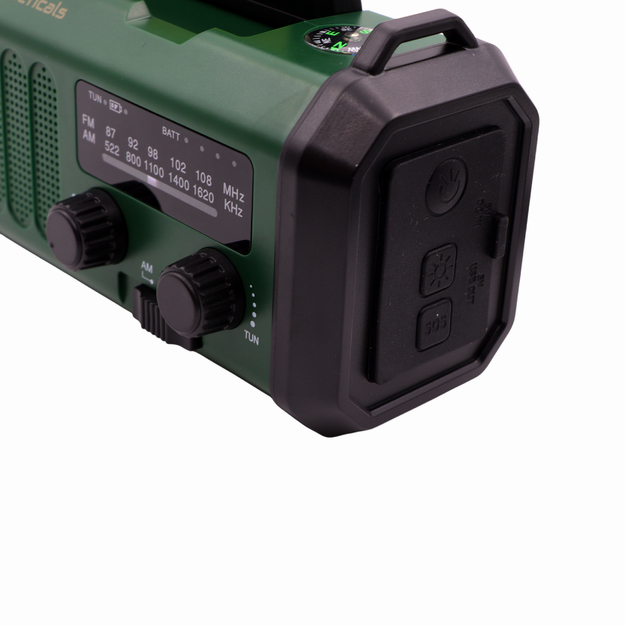 Avārijas radio ar 20000mAh Powerbank Zaļ&scaron;