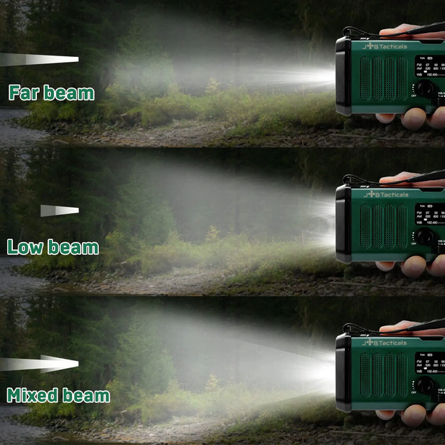 Avārijas radio ar 20000mAh Powerbank Zaļ&scaron;