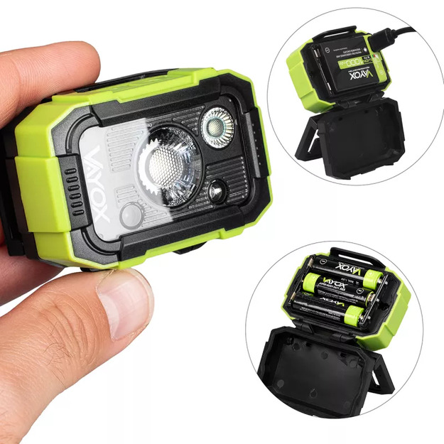 Vayox DUAL HAMMER 500lm Pro sērijas uzlādējams lukturis VA0415