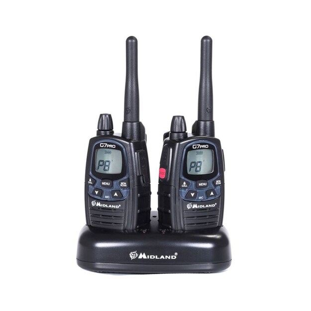 Midland G7 Pro PMR rācijas, 2 gab. - melnas