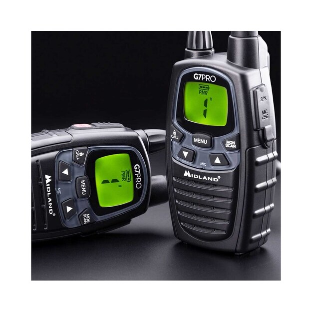 Midland G7 Pro PMR rācijas, 2 gab. - melnas