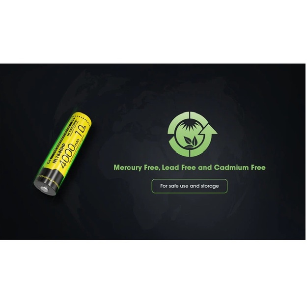 Nitecore litija jonu akumulators 18650, 4000mAh NL1840HP