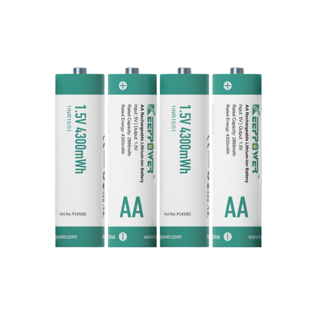 Keeppower baterija 14500-1.5V 4300mWh Li-ION AA 1.5V 2866mAh (4 gab.)