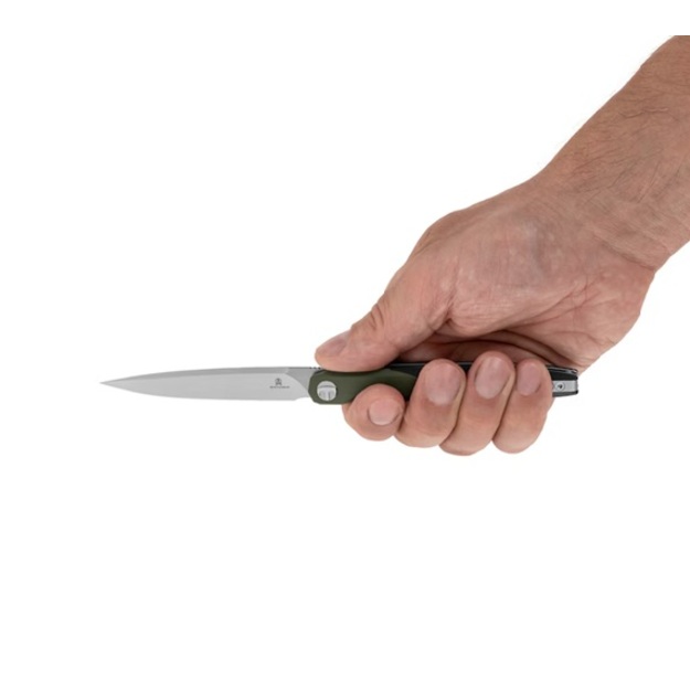 Bestechman Lanza OD G10, folding knife 14C28N, manufacturer Grzegorz Grabarski (BMK14C) Green/black