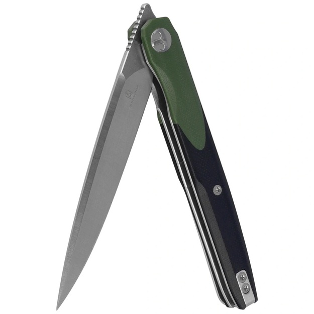 Bestechman Lanza OD G10, folding knife 14C28N, manufacturer Grzegorz Grabarski (BMK14C) Green/black