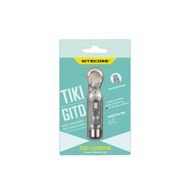 Nitecore TIKI GITD lukturis, OSRAM P8,  300 Lumens