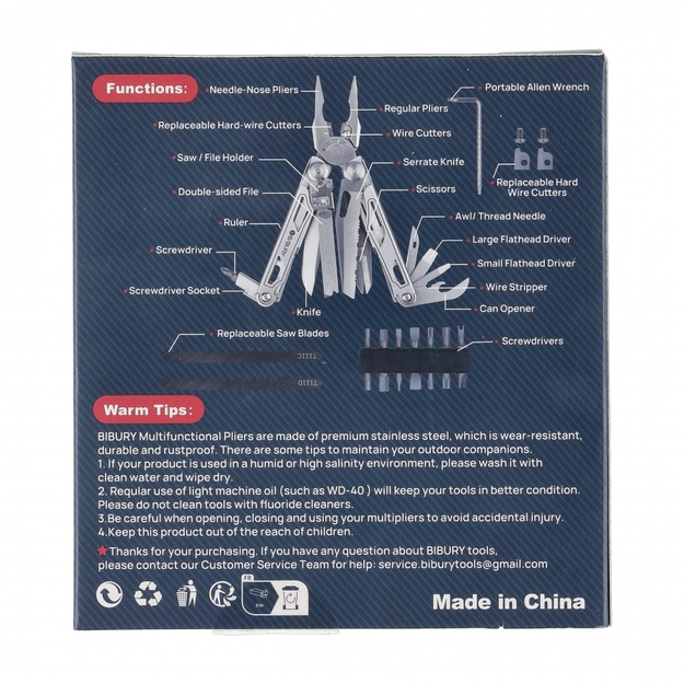 Bibury Pro 19 vienā daudzfunkcionālais rīks KT2045