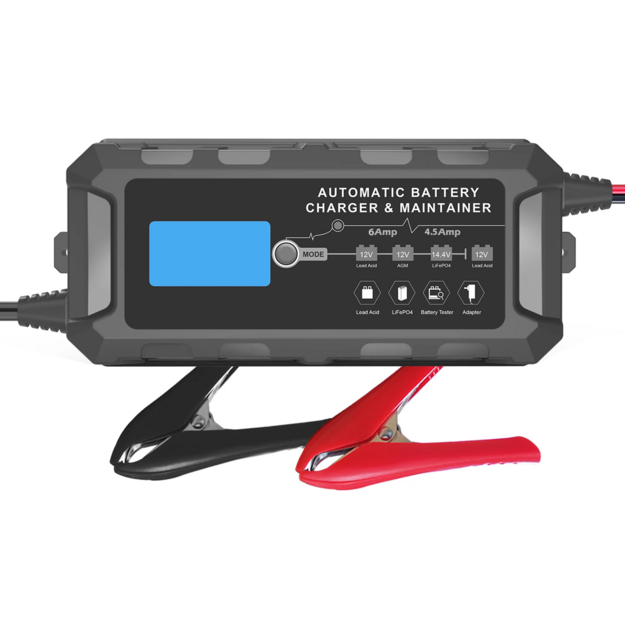 Pilnībā automātiska Everpower 4 vienā LCD lādētāja lādē&scaron;ana gēla, AGM, Pb un LiFePO4 akumulatoriem