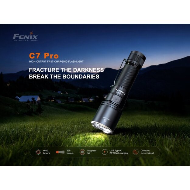 Fenix ​​C7 Pro LED flashlight with USB connection