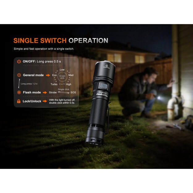 Fenix ​​C7 Pro LED flashlight with USB connection