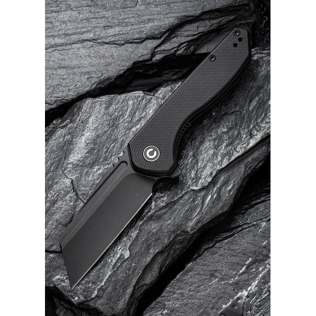 Civivi ExOne Black G10, Black Stonewashed Nitro-V saliekamais nazis, ko ražo Brian Brown (C23036-1)