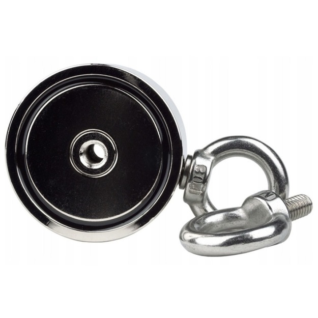 H&Ouml;GLER spēcīgs neodīma zvejas magnēts ar sānu rokturi 60 mm 2 x 150 kg