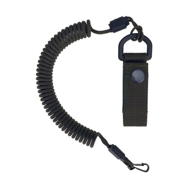 Spirālveida aukla ar jostas stiprinājumu, army-green