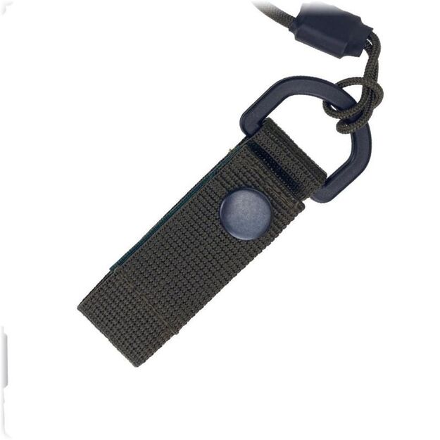Spirālveida aukla ar jostas stiprinājumu, army-green