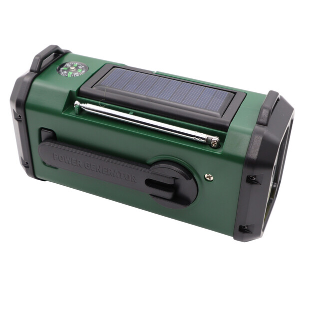 Emergency radio with 20000mAh Powerbank Green
