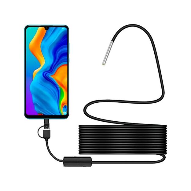 Endoskopa kamera telefonam 3.9mm HD, Type-C / USB boroskops